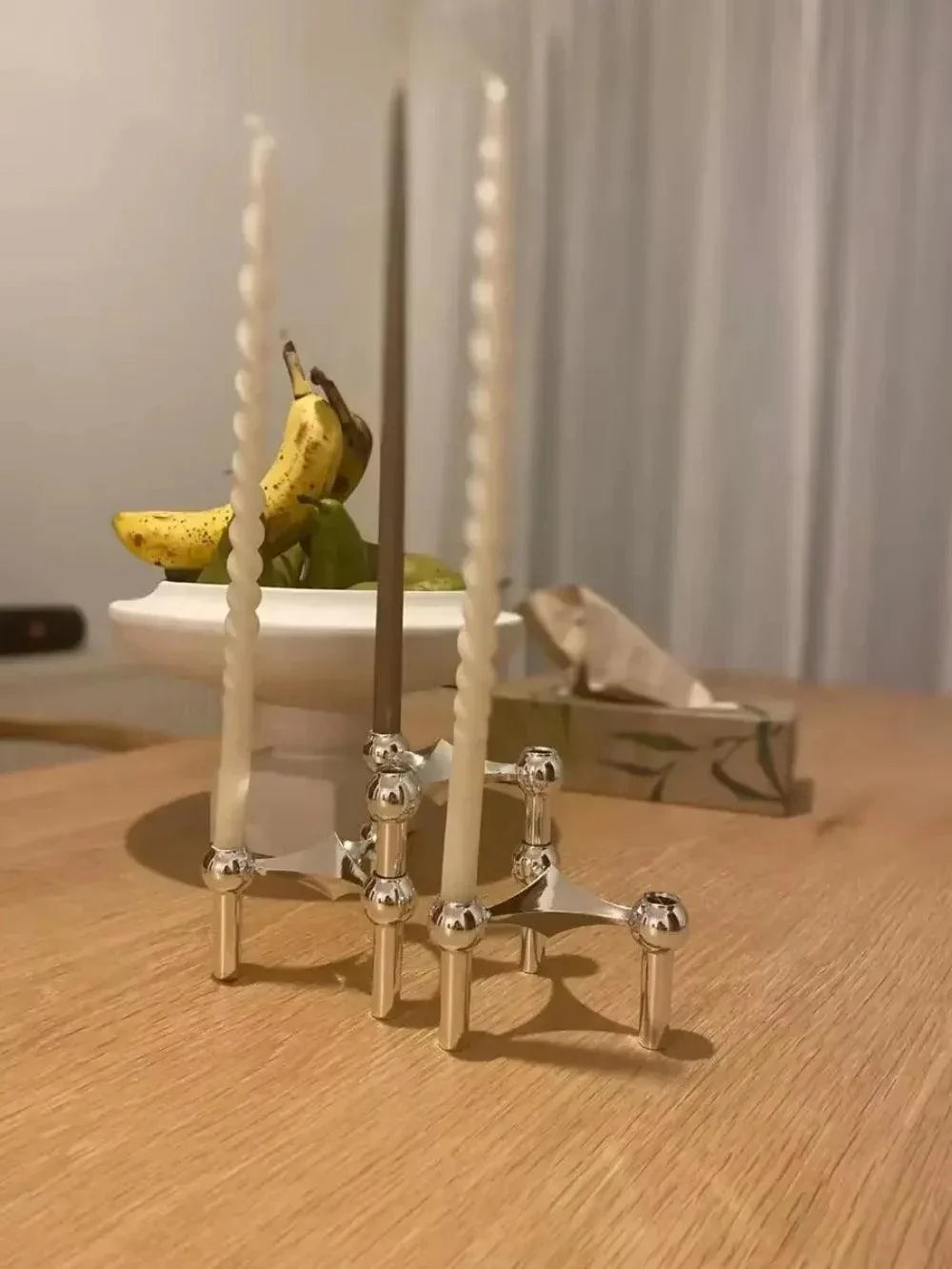 Candle Holder with Interconnected Stackable Elements