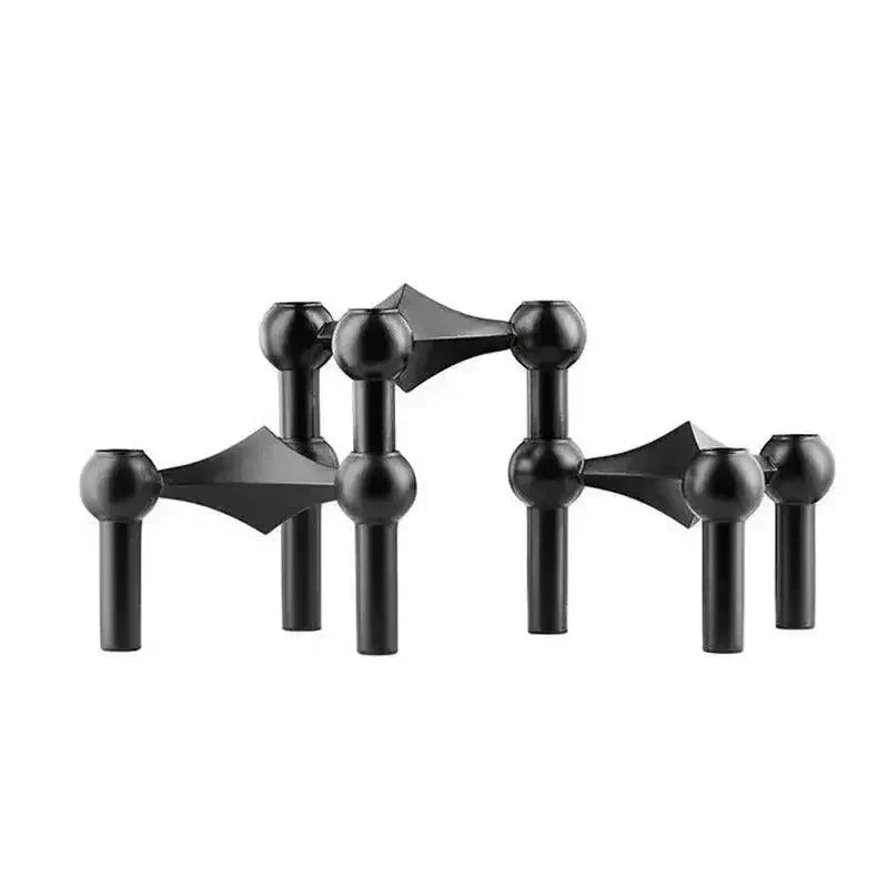 Candle Holder with Interconnected Stackable Elements