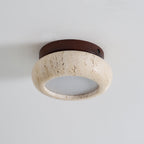 Ceiling Light with Stone Panel