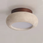 Ceiling Light with Stone Panel