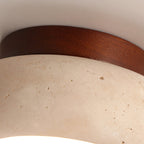 Ceiling Light with Stone Panel