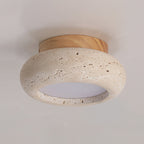 Ceiling Light with Stone Panel
