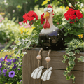 Chicken Statue with Oversized Eyes