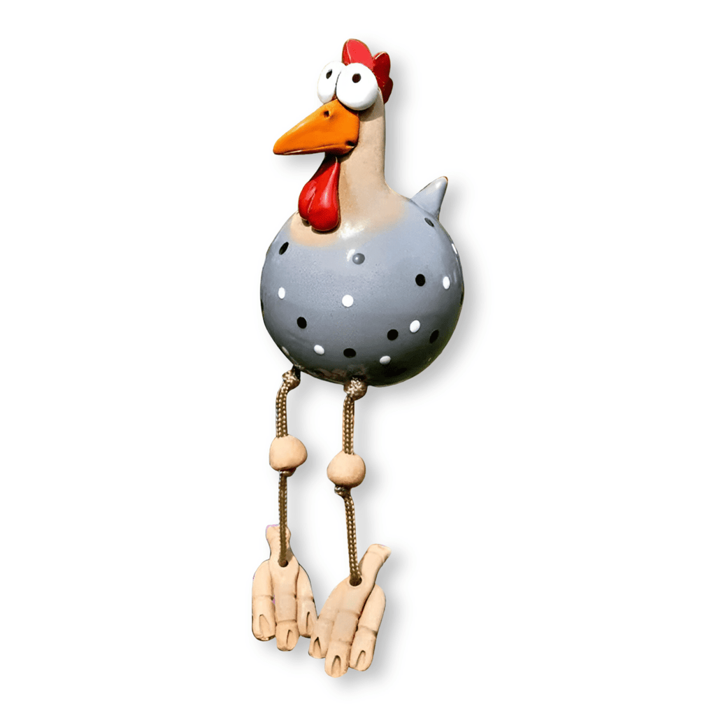 Chicken Statue with Oversized Eyes