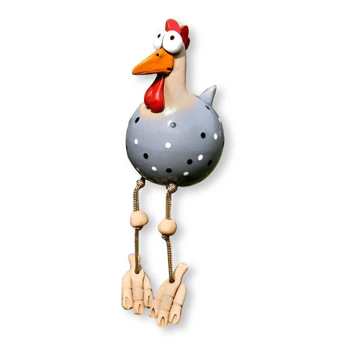 Chicken Statue with Oversized Eyes