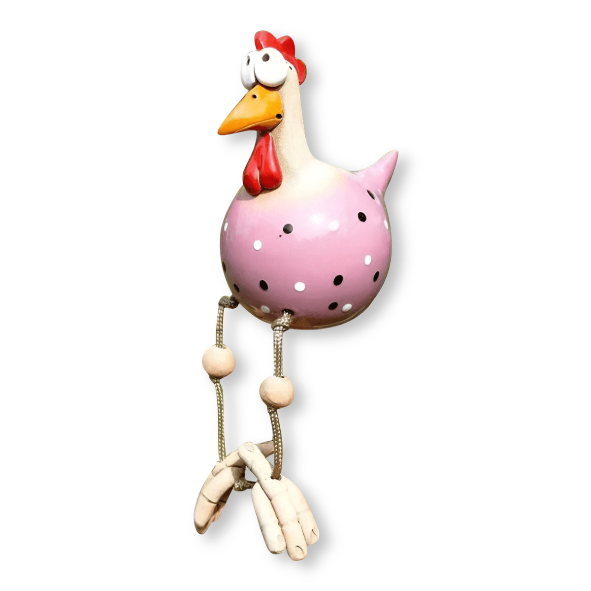 Chicken Statue with Oversized Eyes
