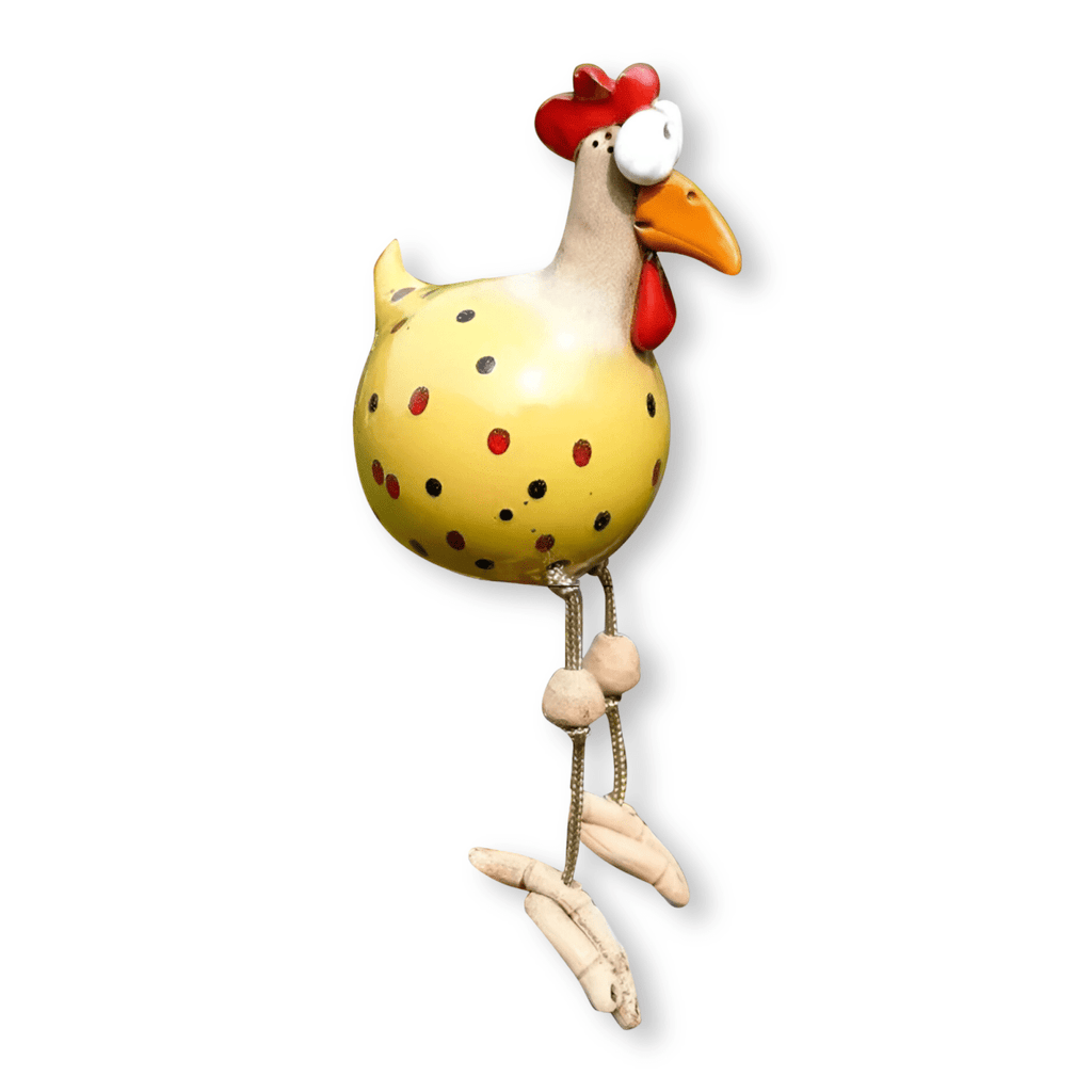 Chicken Statue with Oversized Eyes