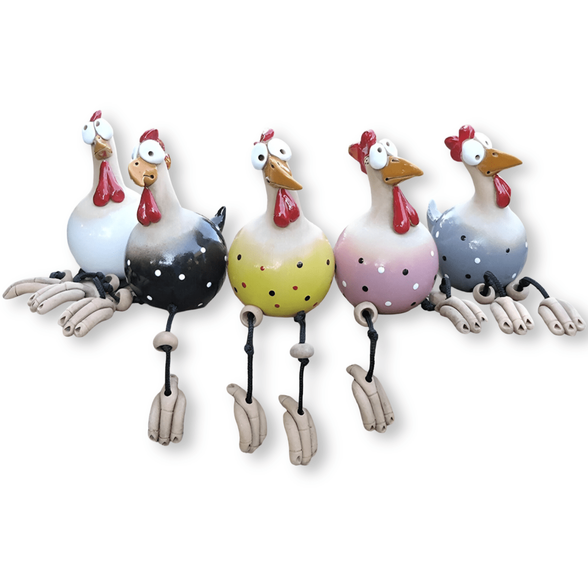 Chicken Statue with Oversized Eyes