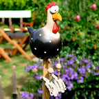 Chicken Statue with Oversized Eyes