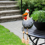 Chicken Statue with Oversized Eyes