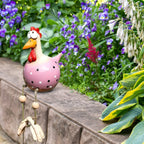 Chicken Statue with Oversized Eyes