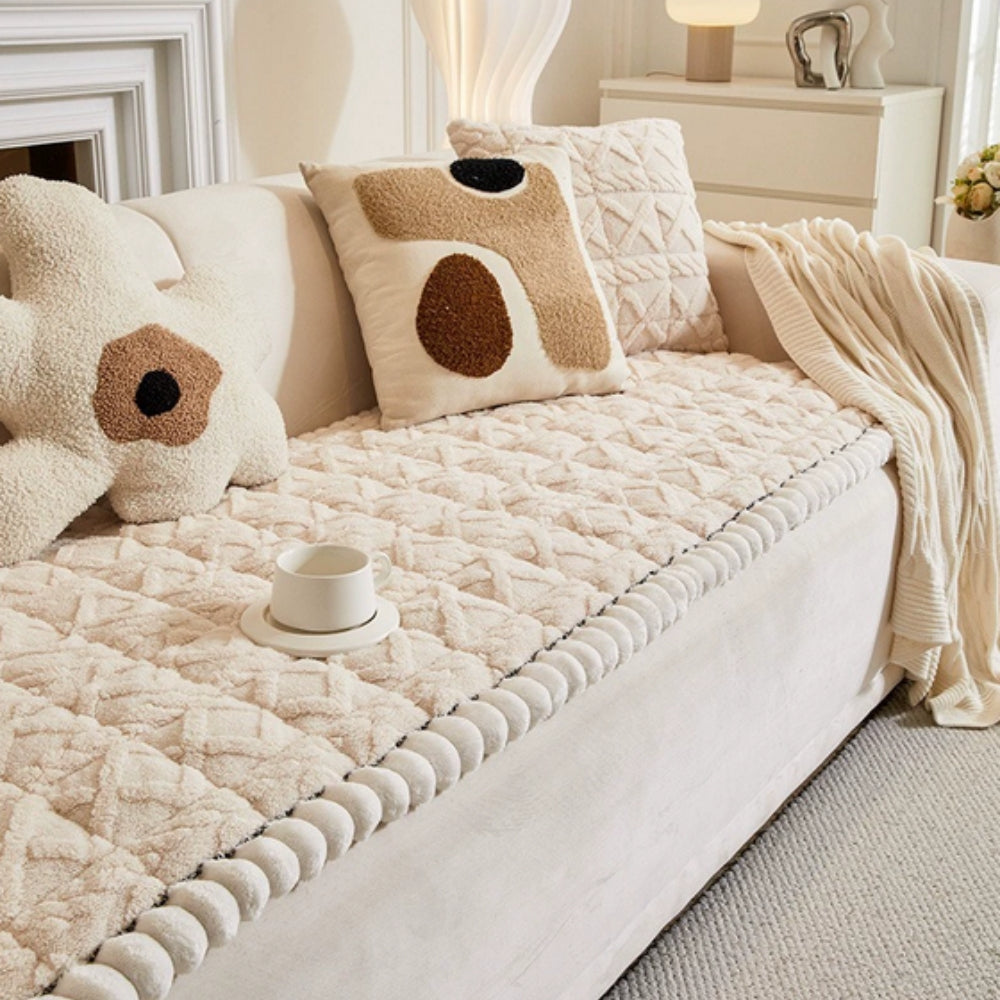 Diamond Quilted Sofa Cover