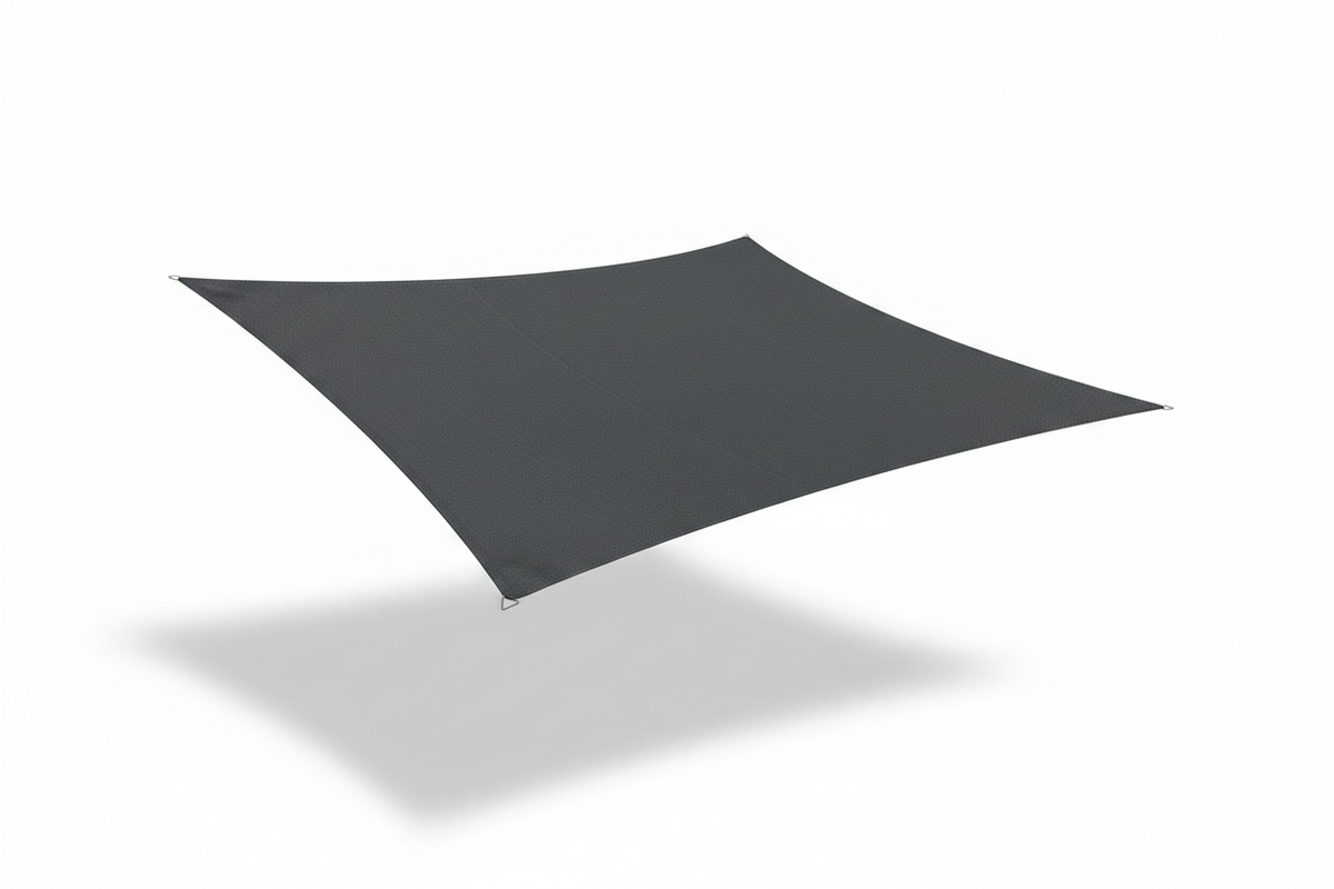 Rectangular Sunshade with Corner Rope Attachments