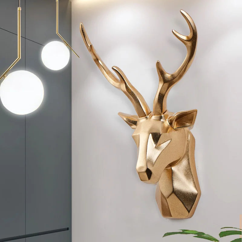 Resin Deer Head Wall Sculpture