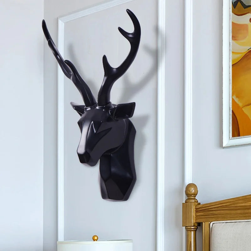 Resin Deer Head Wall Sculpture