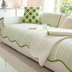 Sofa Cover with Herringbone Pattern