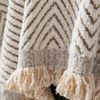 Sofa Cover with Herringbone Weave