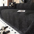 Sofa Cover with Herringbone Weave
