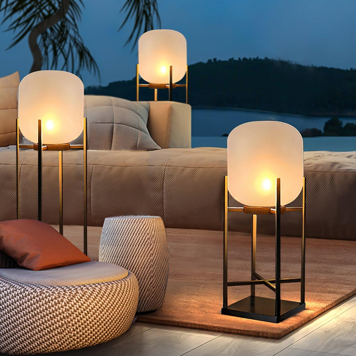 Solar-Powered Outdoor Floor Lamp