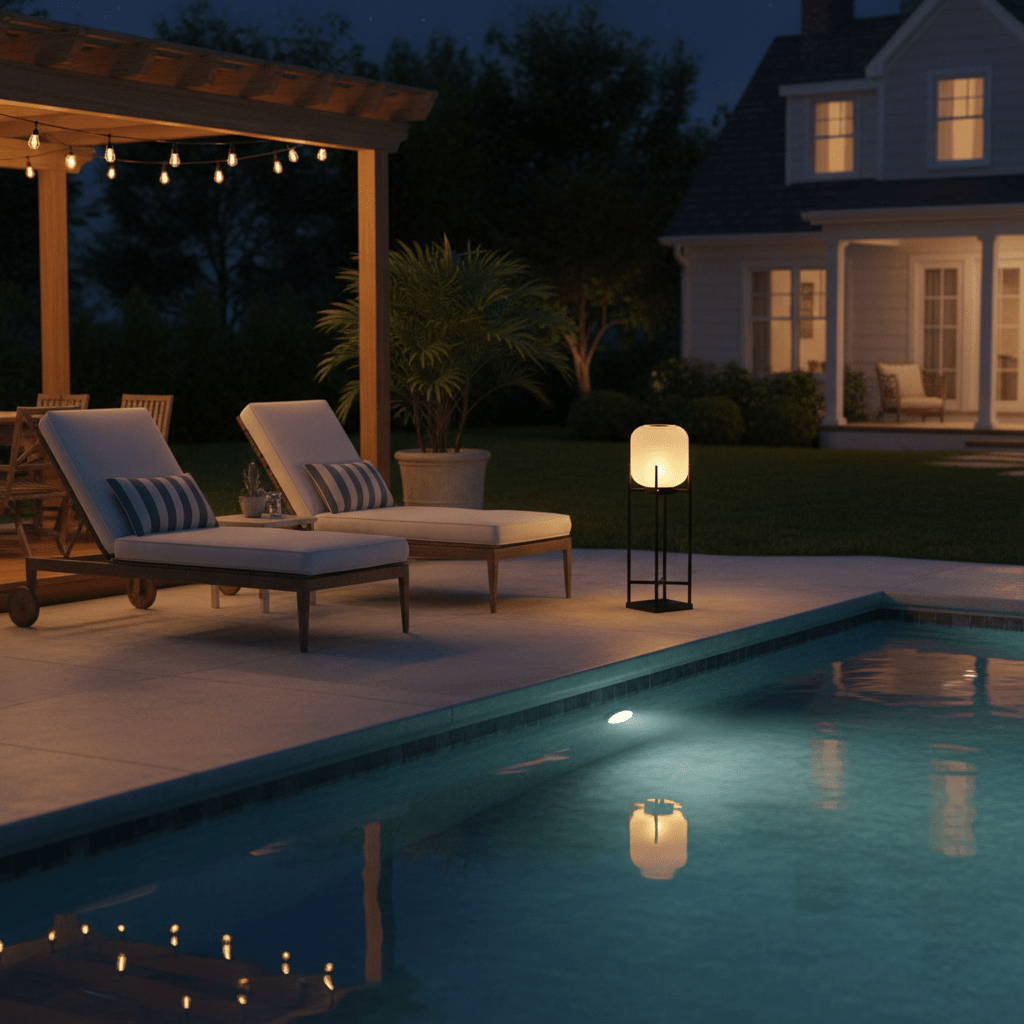 Solar-Powered Outdoor Floor Lamp