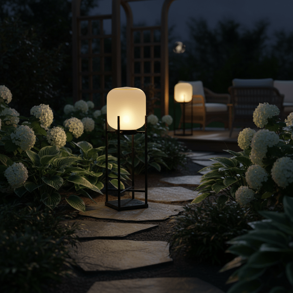 Solar-Powered Outdoor Floor Lamp