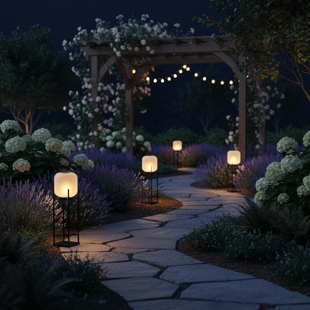 Solar-Powered Outdoor Floor Lamp