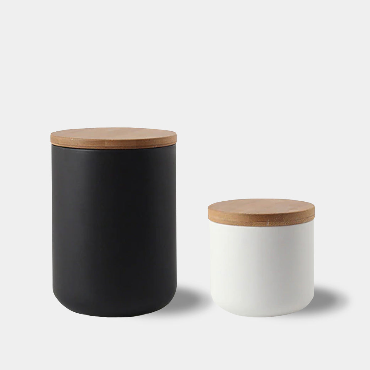 Storage Jars with Wooden Lids