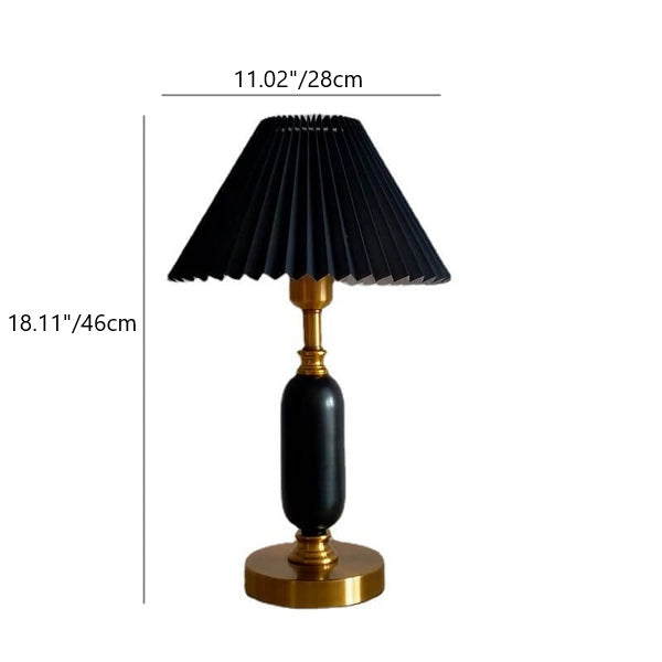 Table Lamp with Pleated Shade