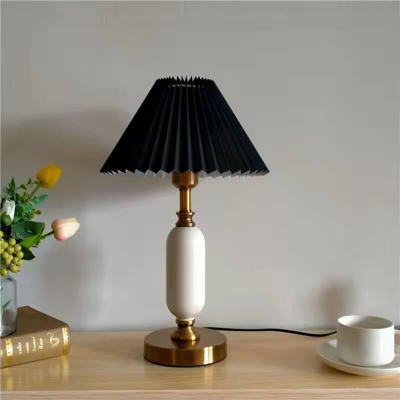 Table Lamp with Pleated Shade