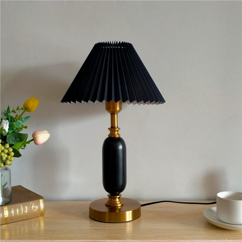 Table Lamp with Pleated Shade