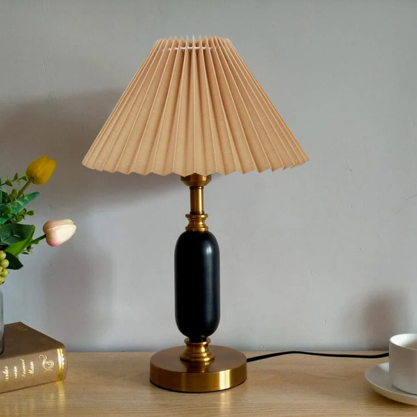 Table Lamp with Pleated Shade