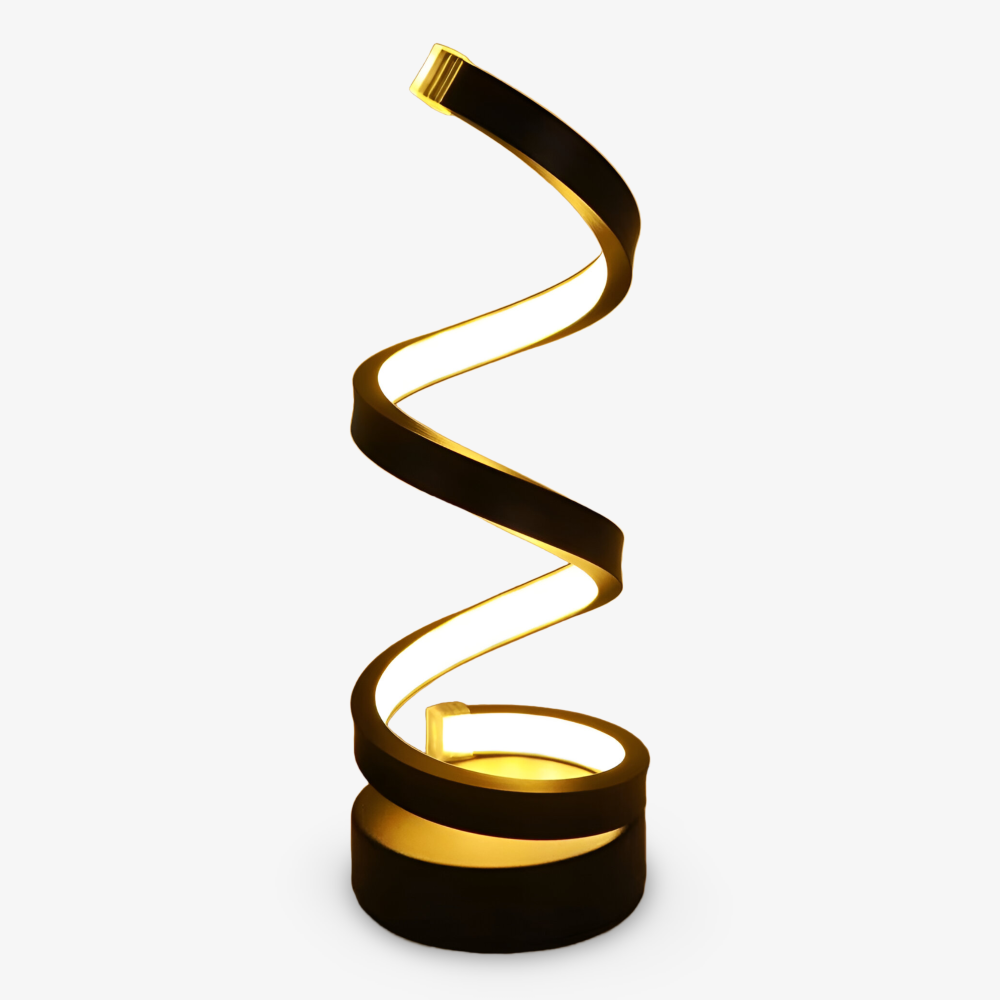 Table Lamp with Spiral Frame