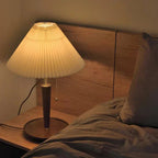 Table Lamp with Walnut Wood Base