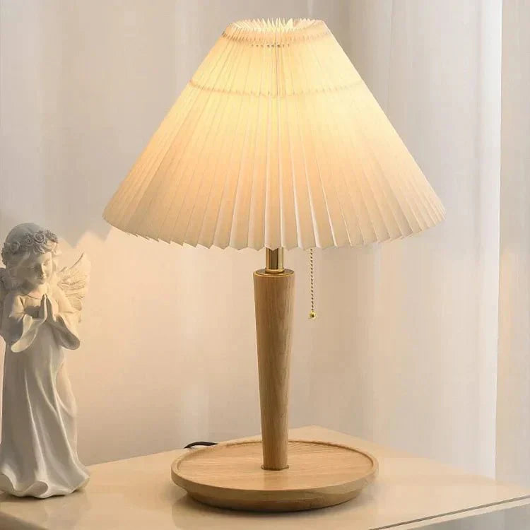 Table Lamp with Walnut Wood Base