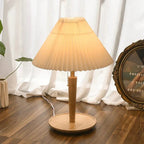 Table Lamp with Walnut Wood Base