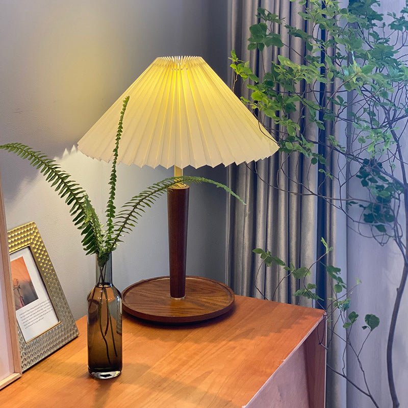 Table Lamp with Walnut Wood Base