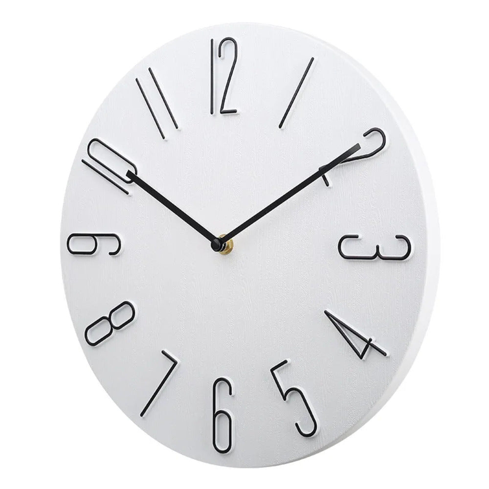 Wall Clock with Plastic Frame