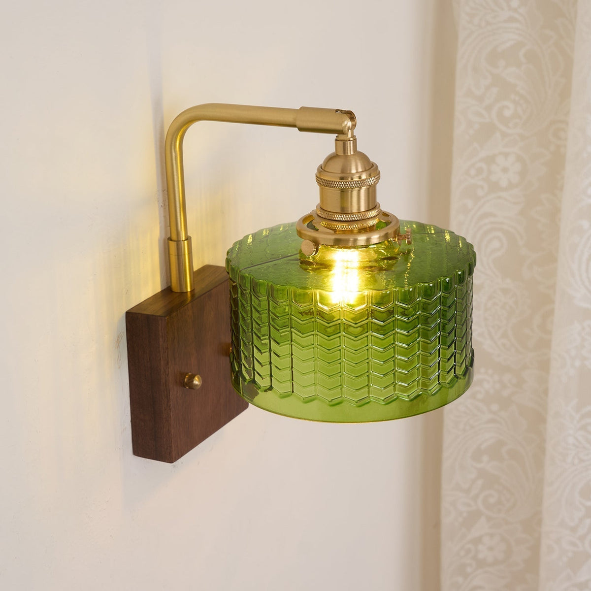 Wall Lamp with Glass Shade