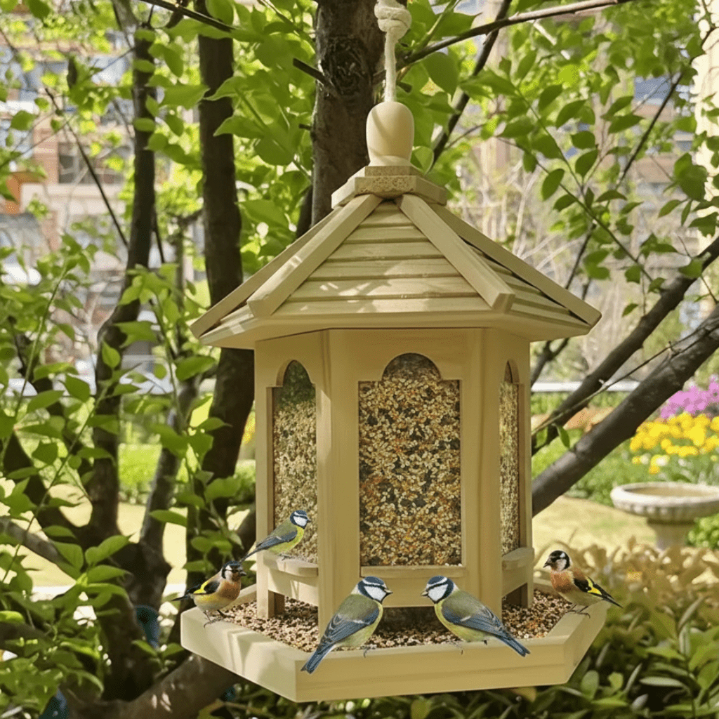 Wooden Bird Feeder