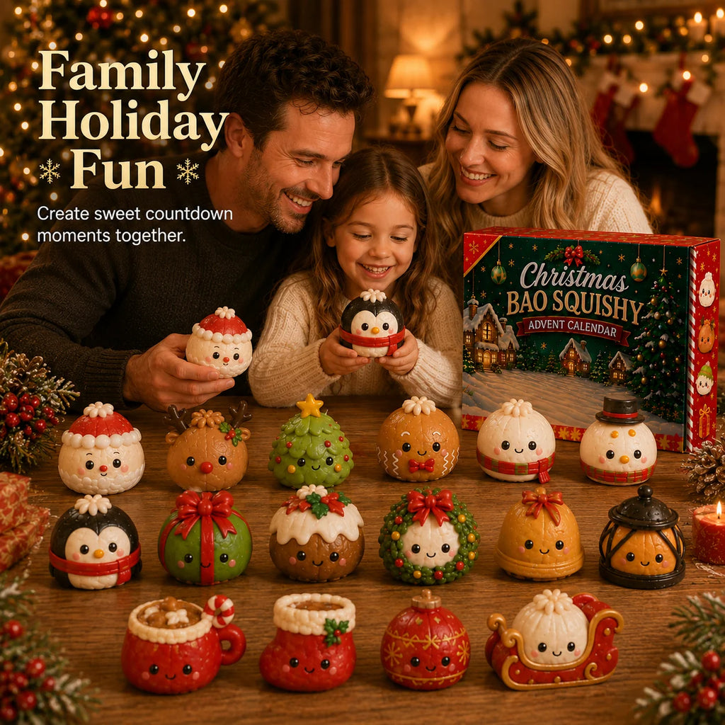 Advent Calendar | 24 Soft Squishy Bao Figures | Christmas Countdown