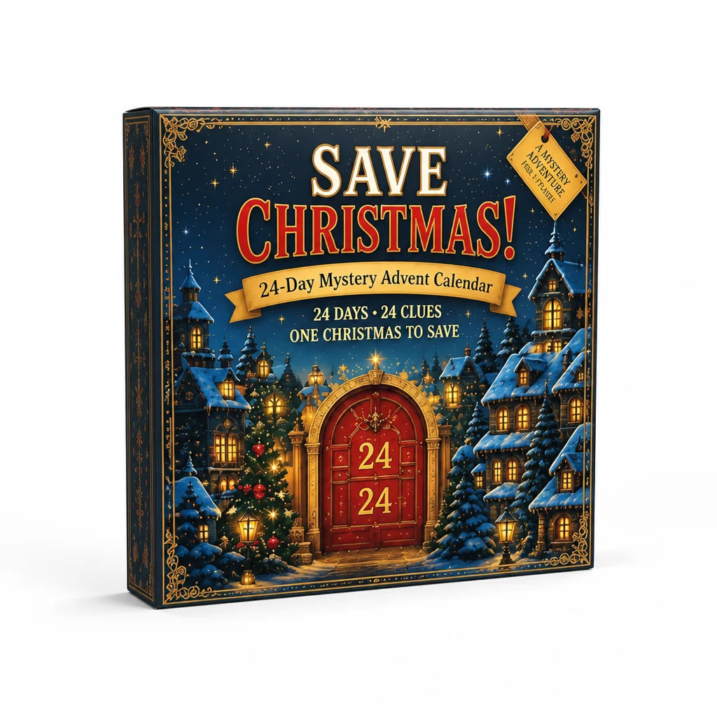 Advent Calendar | Escape Room Puzzles & 6 Mystery Themes | 24-Day Challenge