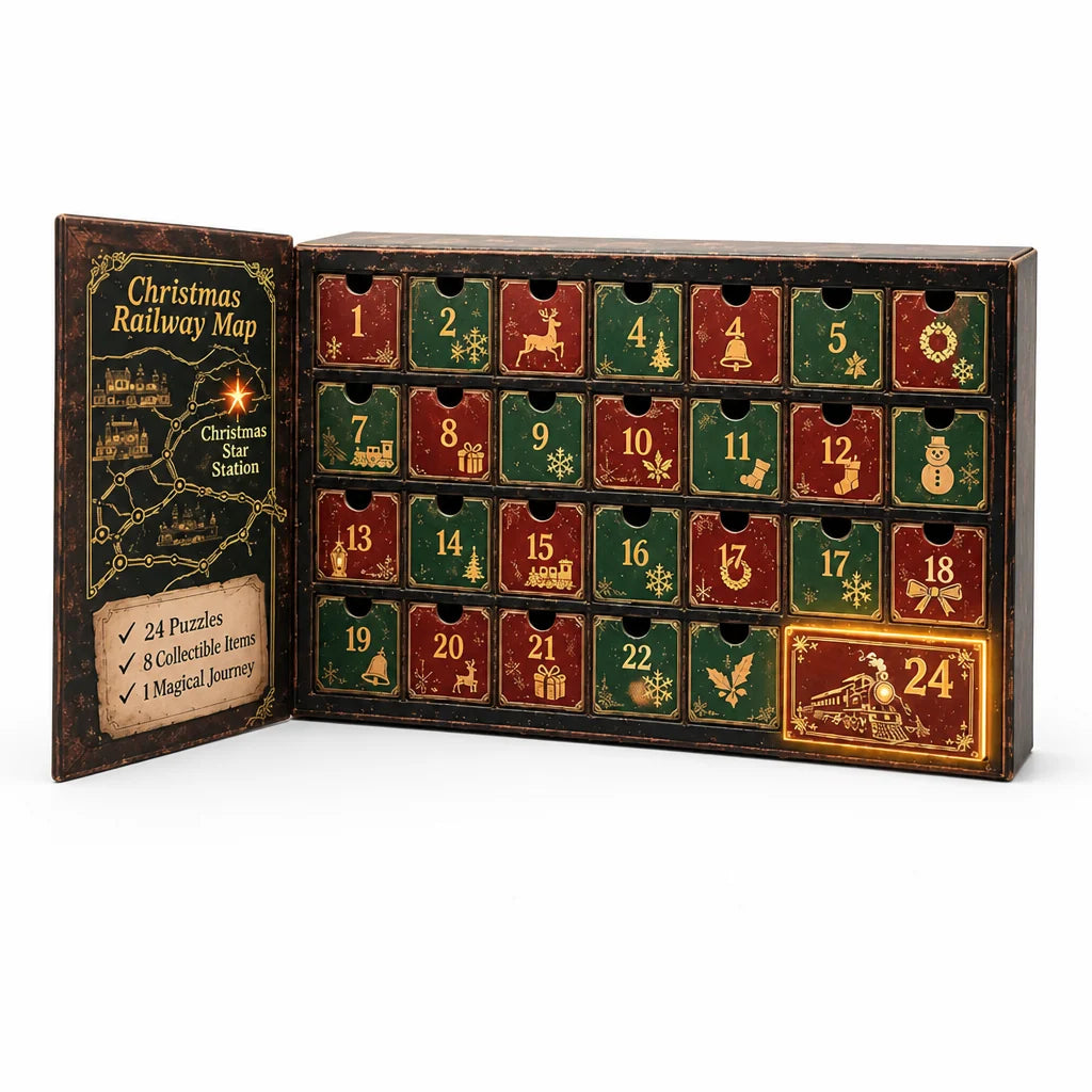 Advent Calendar | Escape Room Puzzles & 6 Mystery Themes | 24-Day Challenge