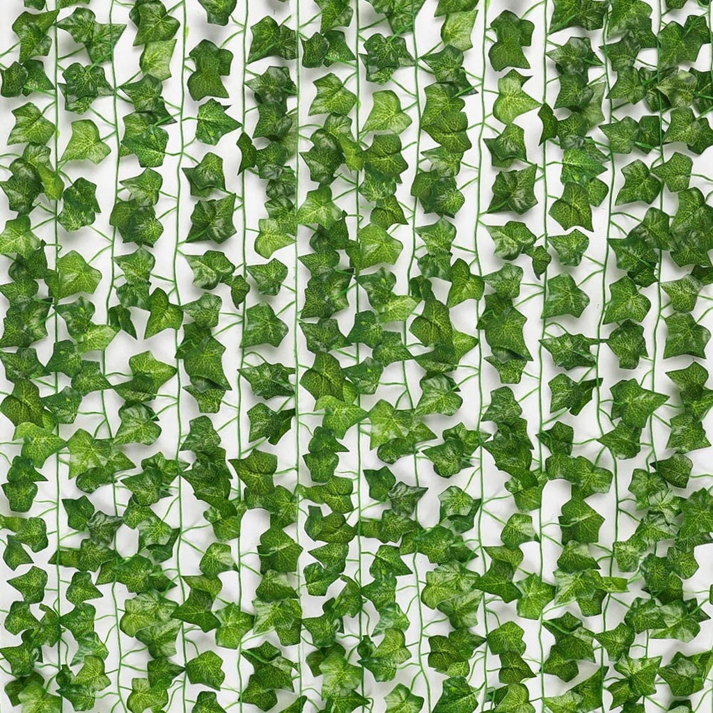 Artificial Ivy Garland | Maintenance-Free Indoor & Outdoor Decor | Set of 12