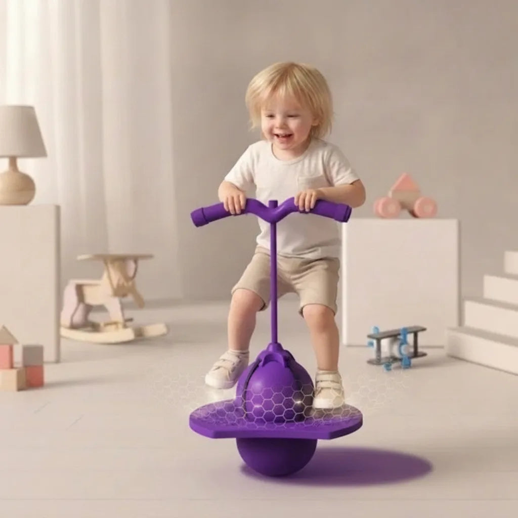 Balance Hopping Ball | Non-Slip Platform & Height-Adjustable Handle | Supports 150 kg