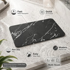 Bath Mat | Quick-Drying Diatomaceous Stone & Non-Slip Rubber Base | Multiple Sizes