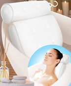 Bath Pillow | Ergonomic Neck Support & Breathable 3D Mesh