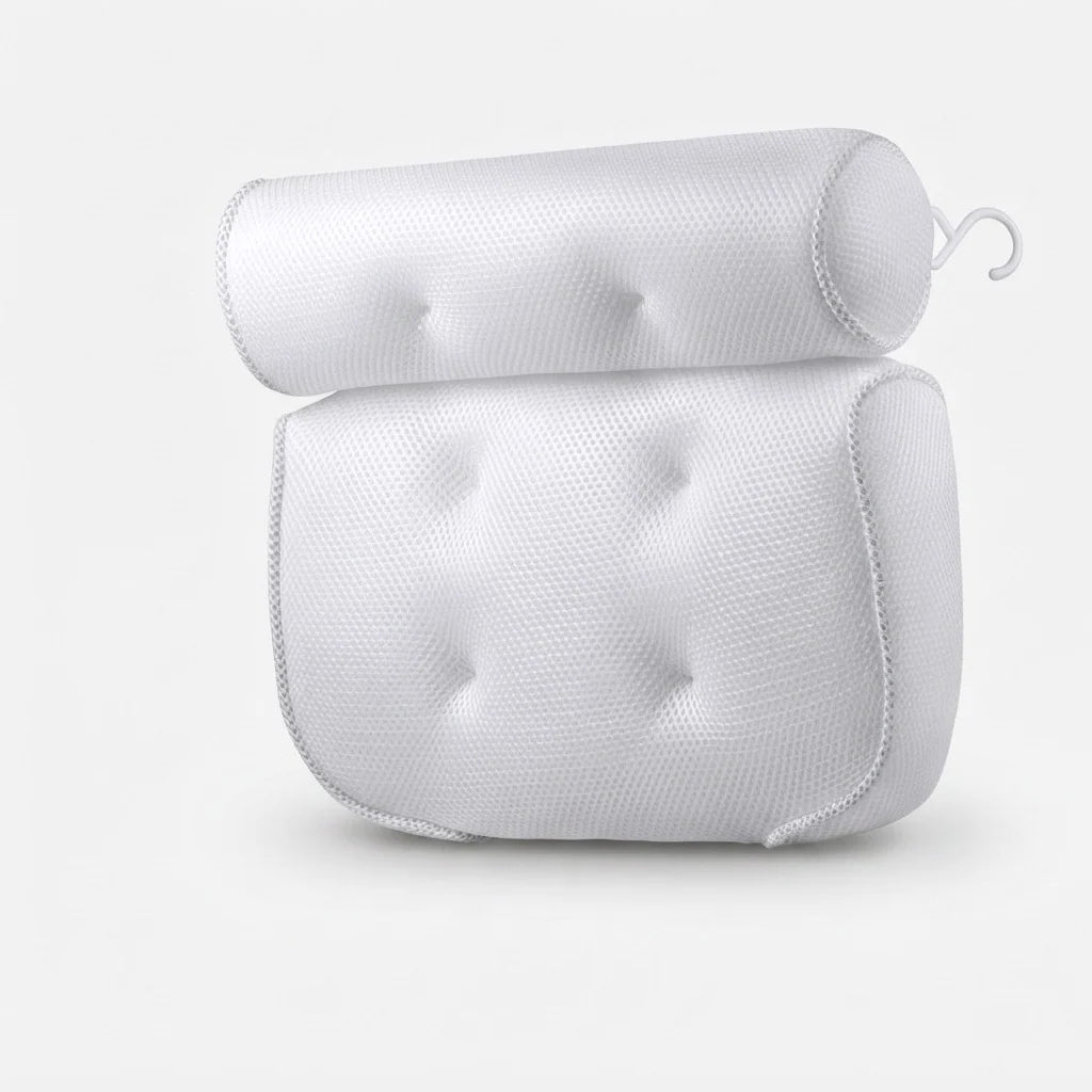 Bath Pillow | Ergonomic Neck Support & Breathable 3D Mesh
