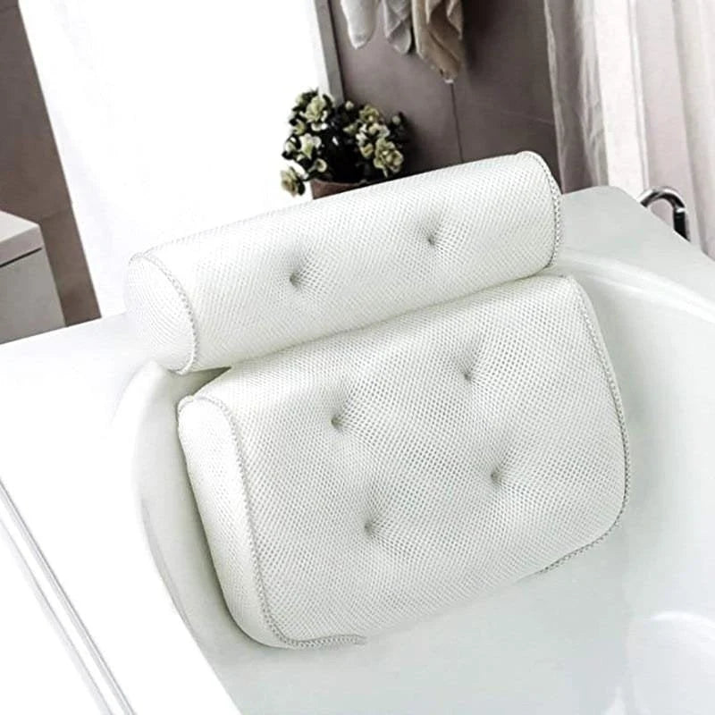 Bath Pillow | Ergonomic Neck Support & Breathable 3D Mesh