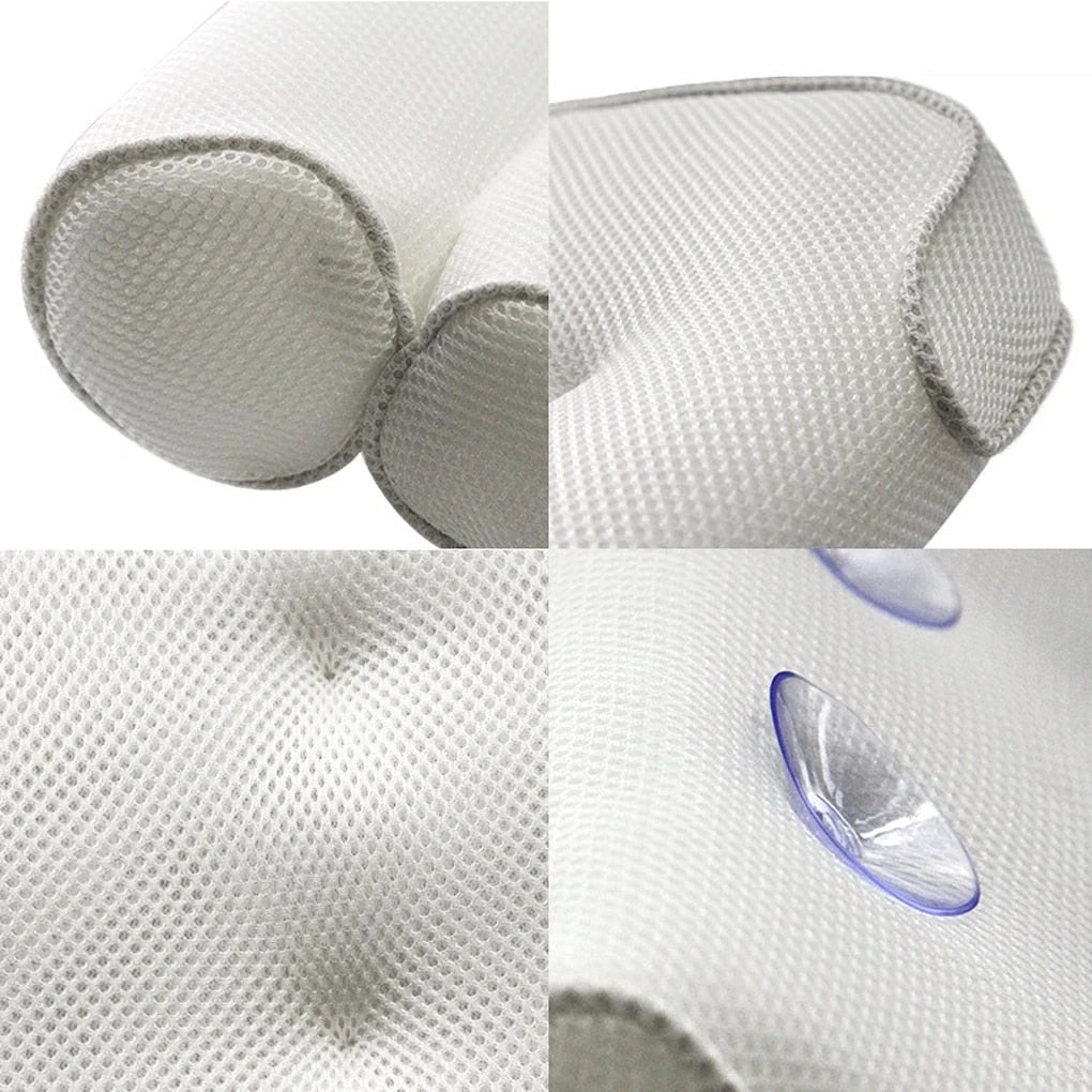 Bath Pillow | Ergonomic Neck Support & Breathable 3D Mesh