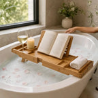 Bathtub Caddy Tray | Adjustable Bamboo | Multi-Purpose
